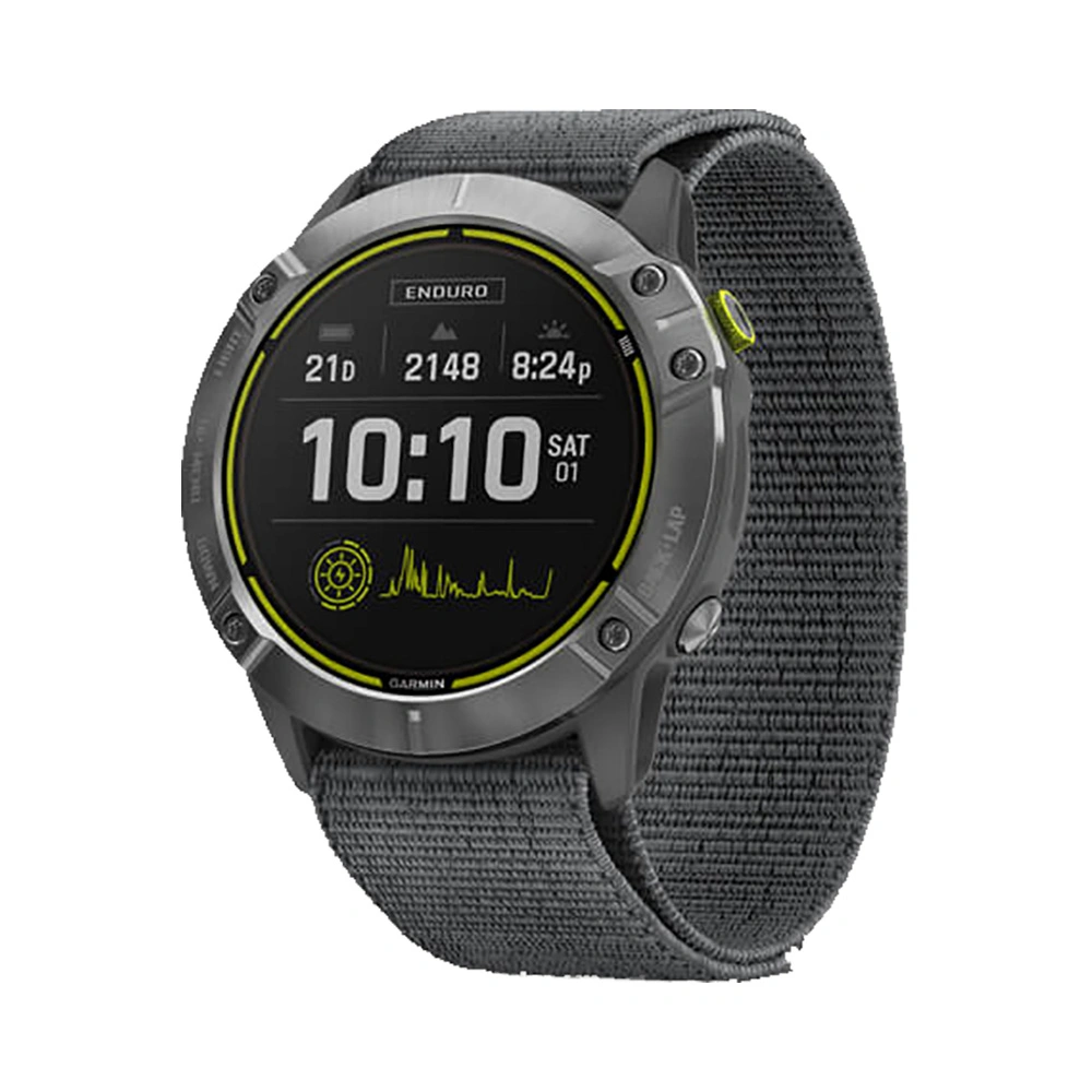 Часы Garmin Enduro стальной корпус и серый нейлоновый ремешок UltraFit
