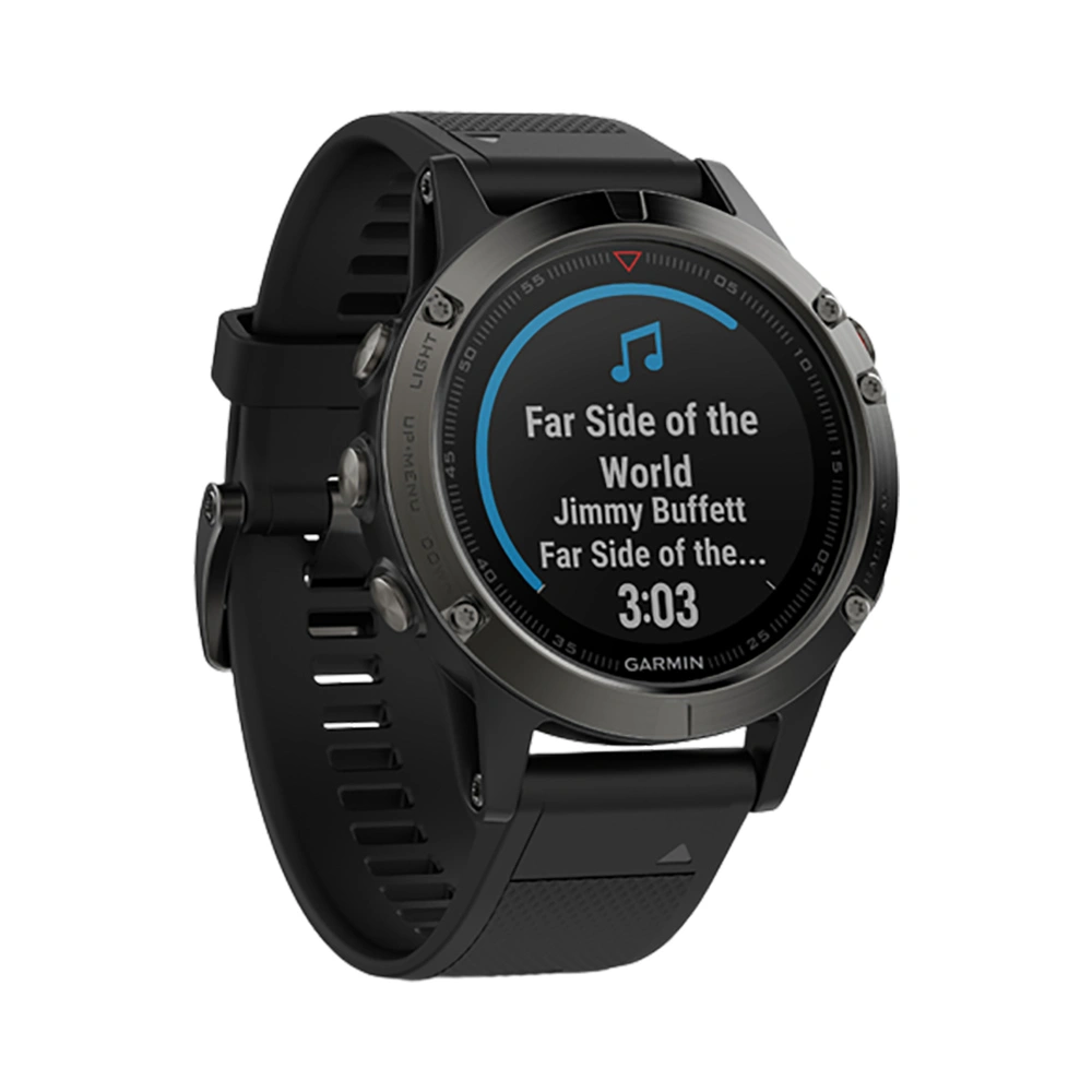 Часы Garmin Fenix 5 Sapphire черные с черным ремешком

