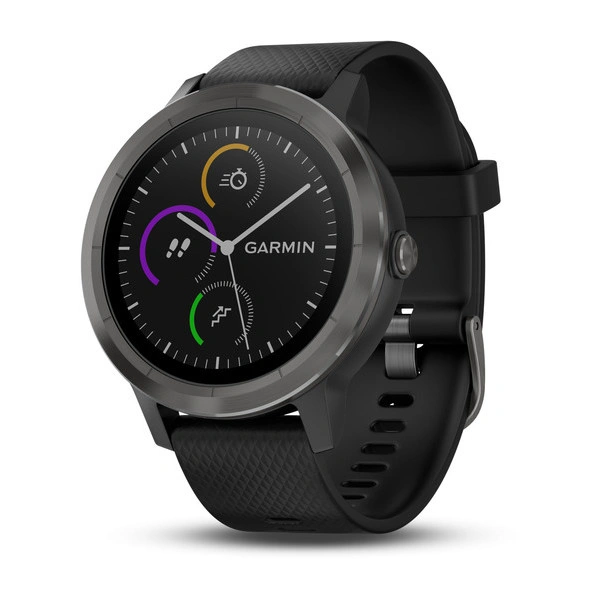 Часы Garmin Vivoactive 3 черные с черным ремешком
